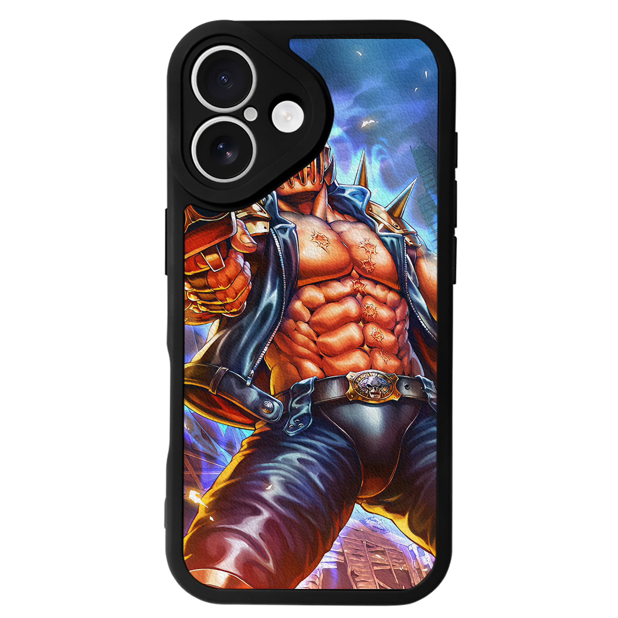 （画像用） 北斗の拳 Fist of the North Star 【iPhone 16シリーズ対応】シリコンスマホケース（レザー調） 材質：シリコン